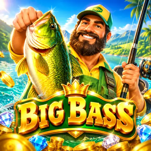 Peixe e pescador do Big Bass Splash
