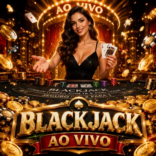 Mesa de blackjack ao vivo com fichas empilhadas e dealer profissional